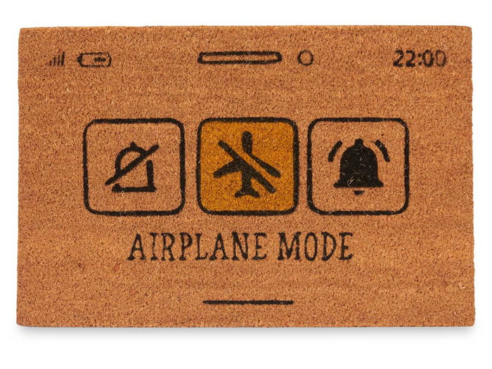 Giftdecor Felpudo Airplane Mode 60 x 40 x 1 cm (Set de 12)
