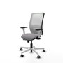 PIQUERAS Y CRESPO Silla de oficina Zulema con mecanismo Sincro/Traslack, Gris y Blanco