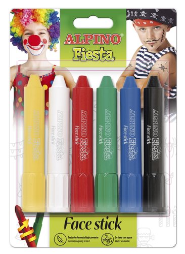 Maquillaje Alpino Fiesta Face Stick Barra De 5 Gr. Blister De 6 Surtido Maquillaje Alpino Fiesta Face Stick Barra De 5 Gr. Blister De 6 Surtido