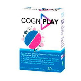 BIOSERUM Cogniplay 30 Comprimidos - Complemento Alimenticio para Memoria y Concentración con Huperzia, Bacopa, Ginkgo y Vitaminas B