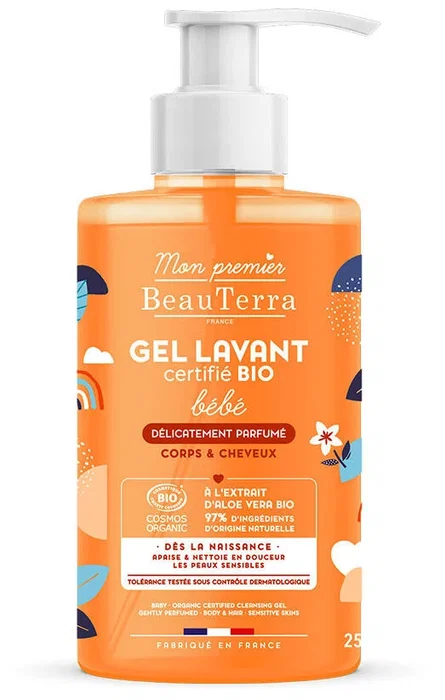 Beauterra Gel de Ducha para Bebé con Perfume Bio 750 ml