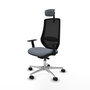 PIQUERAS Y CRESPO Silla de oficina Mardos con mecanismo Sincro/Traslack Gris y Negro