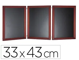 Liderpapel Pizarra Negra para Hostelería Mural Madera 33x43cm Pack de 3