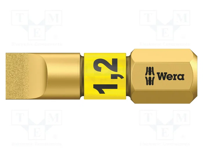 WERA Punta de destornillador plana con recubrimiento de diamante 6,5x1,2mm WERA Punta de destornillador plana con recubrimiento de diamante 6,5x1,2mm