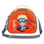 Naruto Bolsa Portamerienda 3D Chikara Multicolor Infantil Isotérmica con Asa Bandolera Ajustable y Cinta para Carrito, 26x20x10 cm
