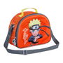 Naruto Bolsa Portamerienda 3D Chikara Multicolor Infantil Isotérmica con Asa Bandolera Ajustable y Cinta para Carrito, 26x20x10 cm