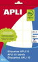 Apli Etiquetas Adhesivas 19x27mm Escritura Manual Blanco