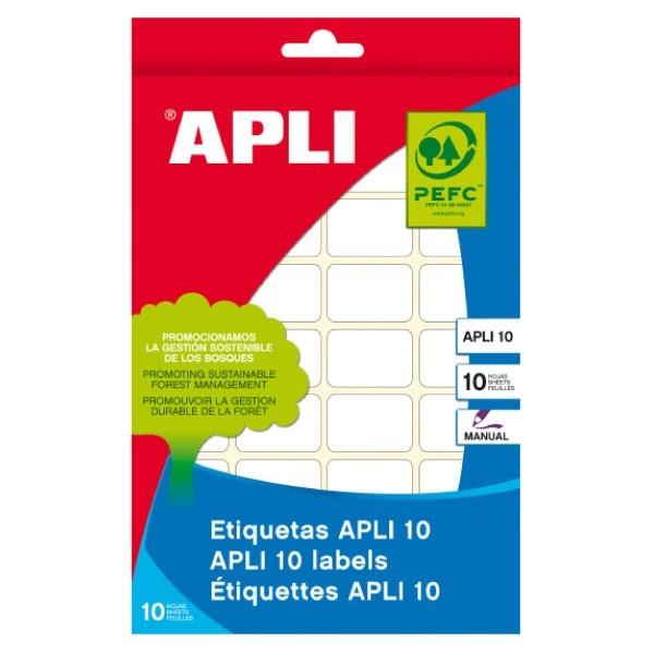 Apli Etiquetas Adhesivas 19x27mm Escritura Manual Blanco