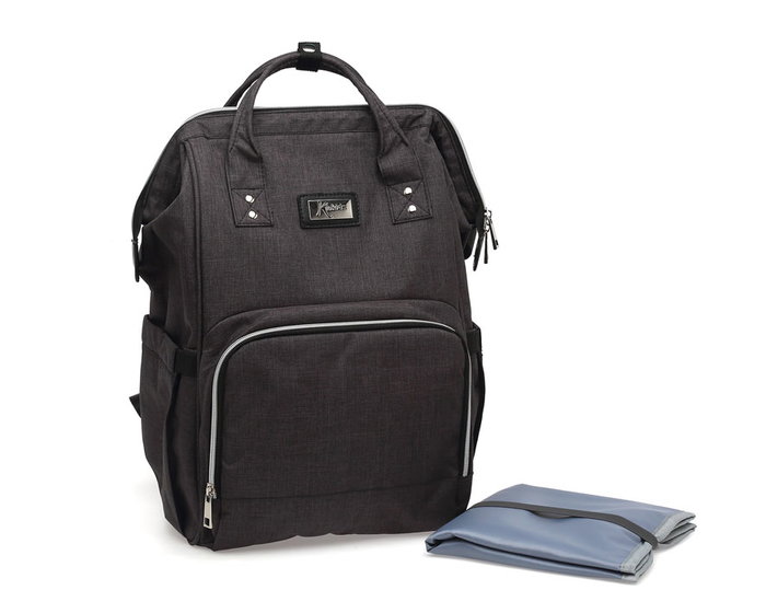 KioKids Bolso de Maternidad Negro Organizador con Cambiador Práctico y Amplio para Paseos con Bebé KioKids Bolso de Maternidad Negro Organizador con Cambiador Práctico y Amplio para Paseos con Bebé
