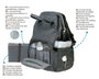 KioKids Bolso de Maternidad Negro Organizador con Cambiador Práctico y Amplio para Paseos con Bebé