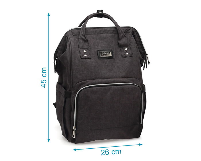 KioKids Bolso de Maternidad Negro Organizador con Cambiador Práctico y Amplio para Paseos con Bebé KioKids Bolso de Maternidad Negro Organizador con Cambiador Práctico y Amplio para Paseos con Bebé