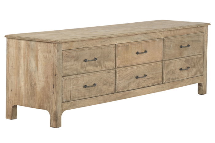 DKD Home Decor Mueble de TV Mango Natural 180x45x55