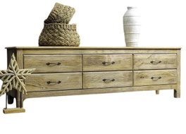 DKD Home Decor Mueble de TV Mango Natural 180x45x55