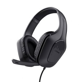 Trust Auriculares Gaming GXT 475 Zirox con Micrófono, Diadema Ajustable, Jack 3.5mm, Color Negro