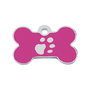 Placa identificativa para collar Imarc Bone Rosa Plata