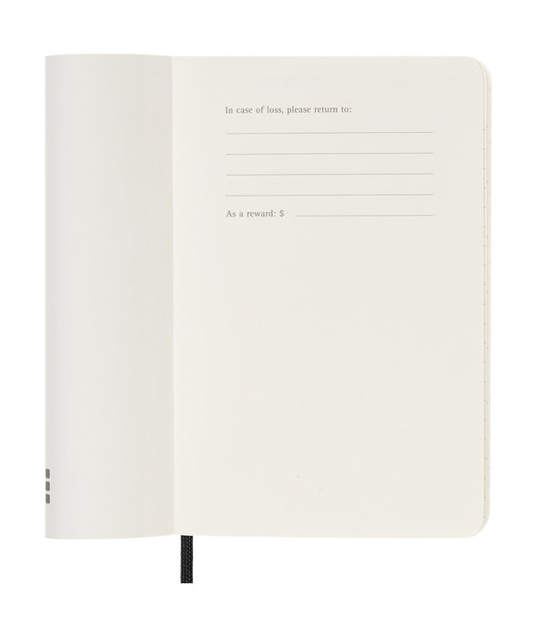 Moleskine Agenda 18M Semanal 2025-2026 Negra Tapa Blanda 9x14 cm DSB18WN2Y26