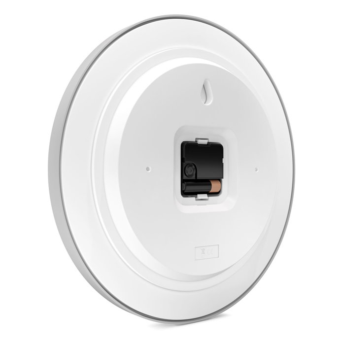 Mebus Reloj de Pared con Radio Controlado, Termómetro e Higrómetro Gris / Blanco