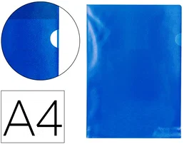 Q-connect Carpeta Dossier Uñero Plástico DIN A4 120 Micras Azul Caja 100 Unidades