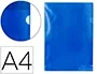 Q-connect Carpeta Dossier Uñero Plástico DIN A4 120 Micras Azul Caja 100 Unidades