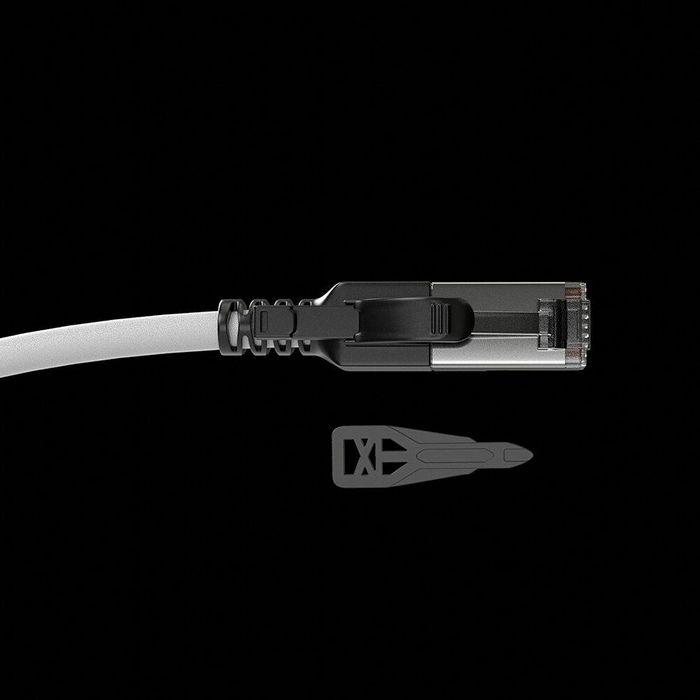 Lindy Cable de Red Cat6a S/FTP con Bloqueo de Seguridad, 2 m, Gris