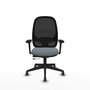 PIQUERAS Y CRESPO Silla de oficina Cilanco con mecanismo Sincro/Traslack, Gris y Negro