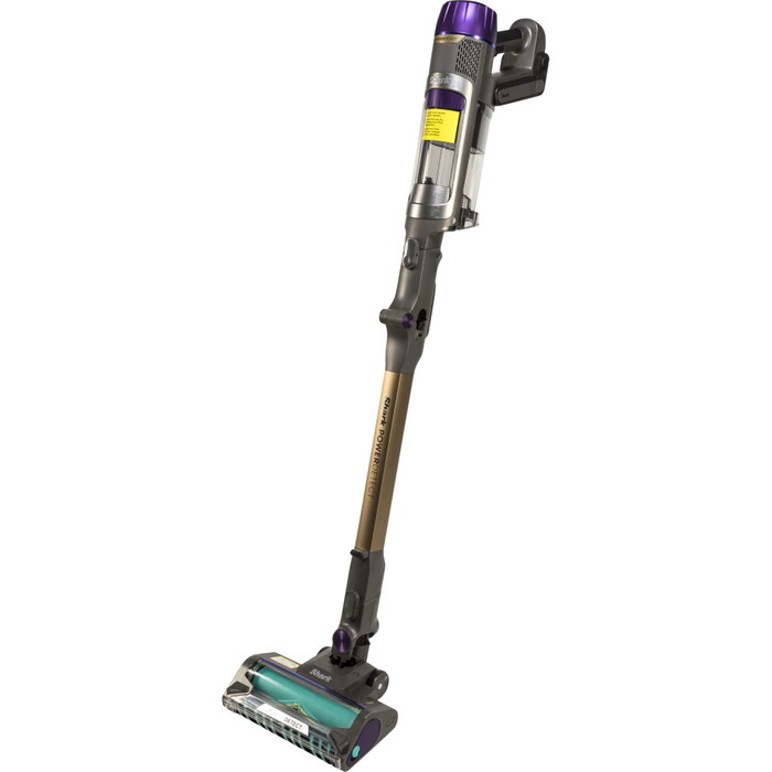 Shark IP3251EUT Aspiradora de escoba 2-en-1 PowerDetect con vaciado automático, Gris/Púrpura/Oro