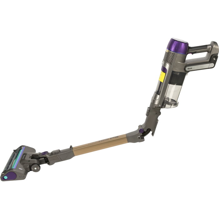 Shark IP3251EUT Aspiradora de escoba 2-en-1 PowerDetect con vaciado automático, Gris/Púrpura/Oro