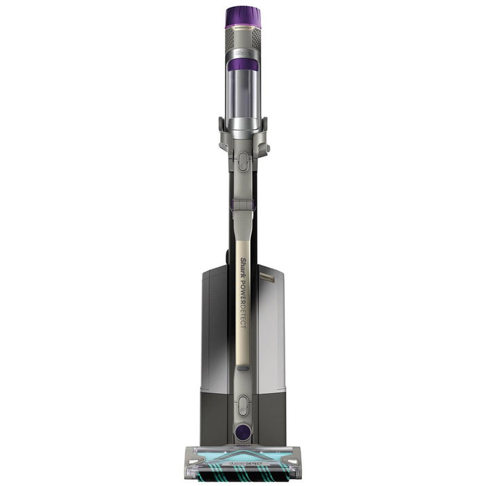 Shark IP3251EUT Aspiradora de escoba 2-en-1 PowerDetect con vaciado automático, Gris/Púrpura/Oro