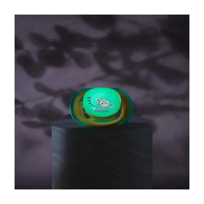 Philips Avent Pack de 4 chupetes Ultra Air SCF087/27, Día y Noche, Sin BPA, A partir de 18 meses, Verde/Naranja