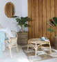 DKD Home Decor Mesita Auxiliar de Ratán Natural