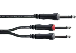 Cordial Cable Y Jack Estéreo Macho / 2 Jacks Mono Macho 3 M