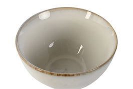 DKD Home Decor Juego de Cuencos de Gres Blanco