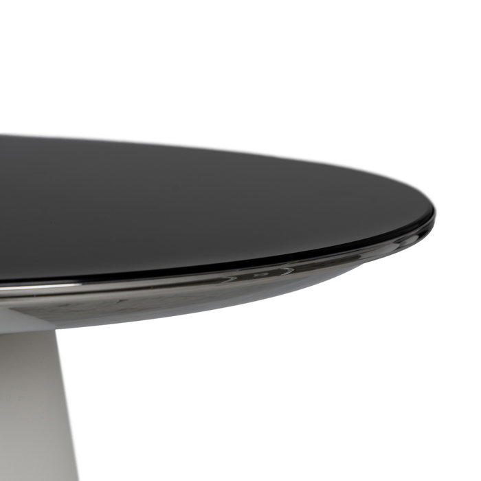 Mesita Blanco y Negro Metal Decoración 50 X 50 X 55 cm