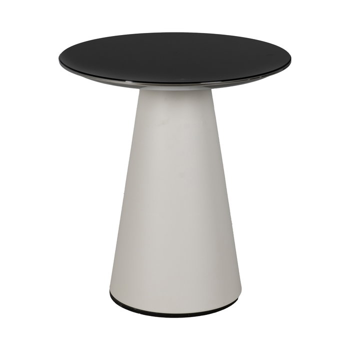 Mesita Blanco y Negro Metal Decoración 50 X 50 X 55 cm