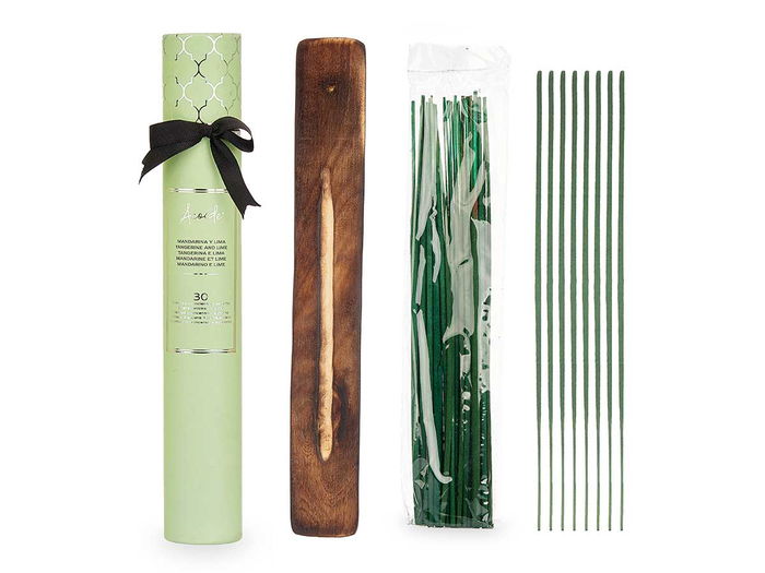 Acorde 30 Barritas de Incienso Surtidas con Soporte para Tubo 4.5x4.5x29 cm Aromas Variados (Set de 24) Acorde 30 Barritas de Incienso Surtidas con Soporte para Tubo 4.5x4.5x29 cm Aromas Variados (Set de 24)
