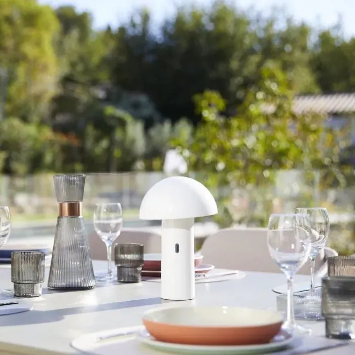 Lumisky Lámpara de mesa inalámbrica LUM3760093546508 TOD WHITE Al. 28 cm LED blanco cálido Cabezal regulable