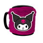 PYRAMID Taza funda de peluche Kuromi Hello Kitty 440ml Cerámica Nylon Microondas Lavavajillas