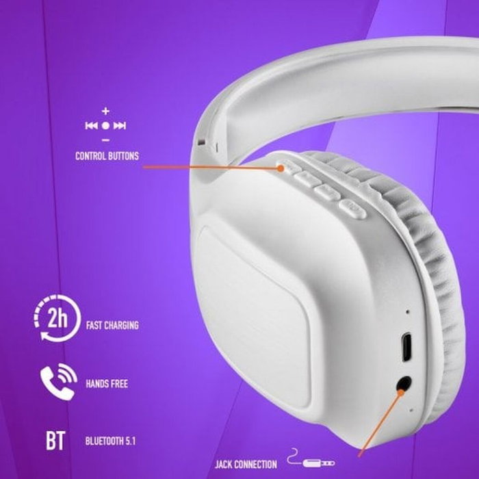 NGS Artica Wrath Auriculares Inalámbricos Blancos