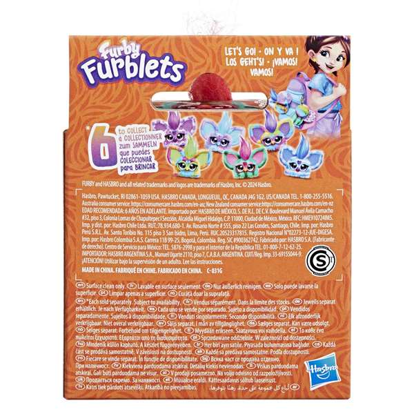Hasbro Furby Furblets Peluche Musical 12 cm con más de 45 Sonidos y Canciones Interactúa con Furby Modelos Surtidos Hasbro Furby Furblets Peluche Musical 12 cm con más de 45 Sonidos y Canciones Interactúa con Furby Modelos Surtidos