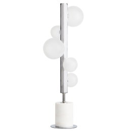 DKD Home Decor Lámpara de Sobremesa de Mármol y Cristal con 5 Bolas