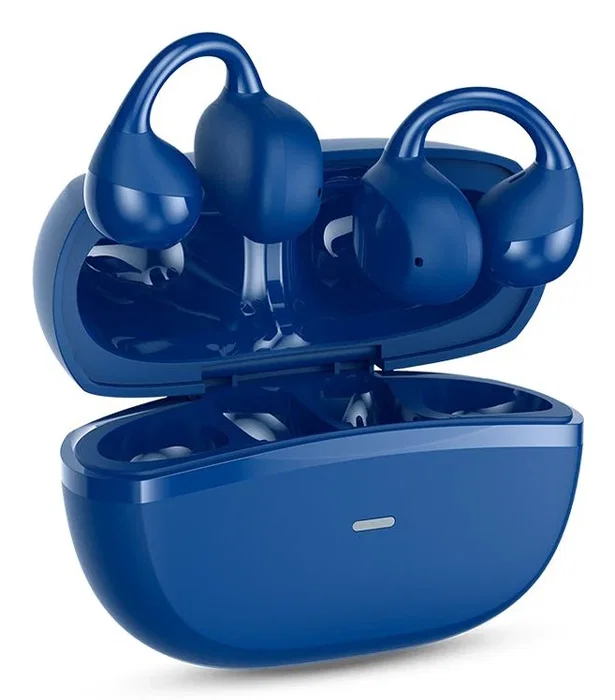 SPC Boost Clip Auriculares True Wireless con Clip, Diseño Open-Ear Deportivo, Cancelación de Ruido ENC, Autonomía 26h, Bluetooth 5.4, Google Fast Pair, Color Azul Royale Blue