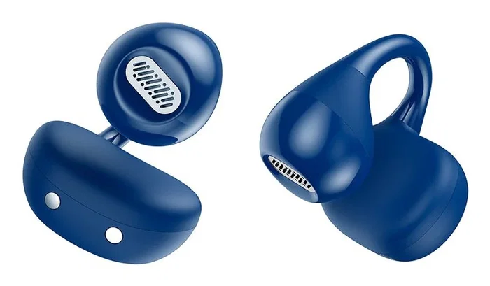 SPC Boost Clip Auriculares True Wireless con Clip, Diseño Open-Ear Deportivo, Cancelación de Ruido ENC, Autonomía 26h, Bluetooth 5.4, Google Fast Pair, Color Azul Royale Blue