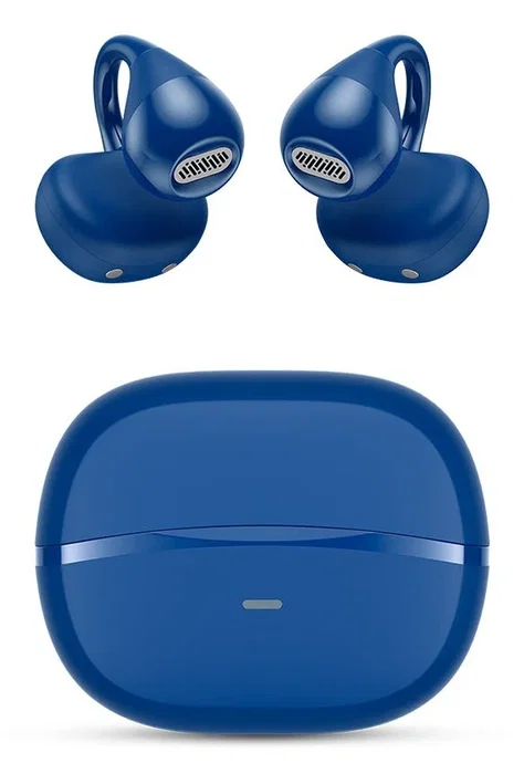 SPC Boost Clip Auriculares True Wireless con Clip, Diseño Open-Ear Deportivo, Cancelación de Ruido ENC, Autonomía 26h, Bluetooth 5.4, Google Fast Pair, Color Azul Royale Blue