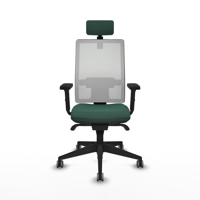 PIQUERAS Y CRESPO Silla de oficina Horna con mecanismo Sincro, Verde botella y Blanco PIQUERAS Y CRESPO Silla de oficina Horna con mecanismo Sincro, Verde botella y Blanco