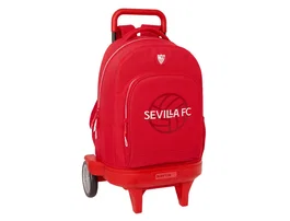 Mochila Escolar con Ruedas Sevilla Fútbol Club Rojo 33 x 45 x 22 cm