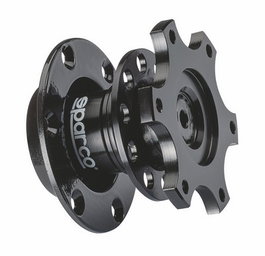 Sparco S015R98TU Extractor de Volante Universal Aluminio Negro CNC 3/6 Agujeros