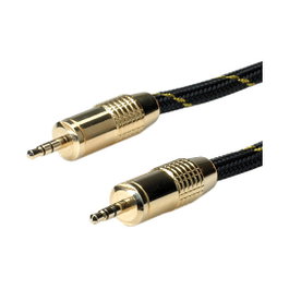 ROLINE Cable de audio 3,5 mm macho a 3,5 mm macho, 5 m, Negro