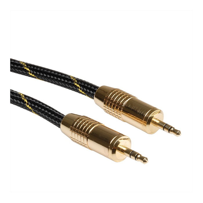ROLINE Cable de audio 3,5 mm macho a 3,5 mm macho, 5 m, Negro ROLINE Cable de audio 3,5 mm macho a 3,5 mm macho, 5 m, Negro