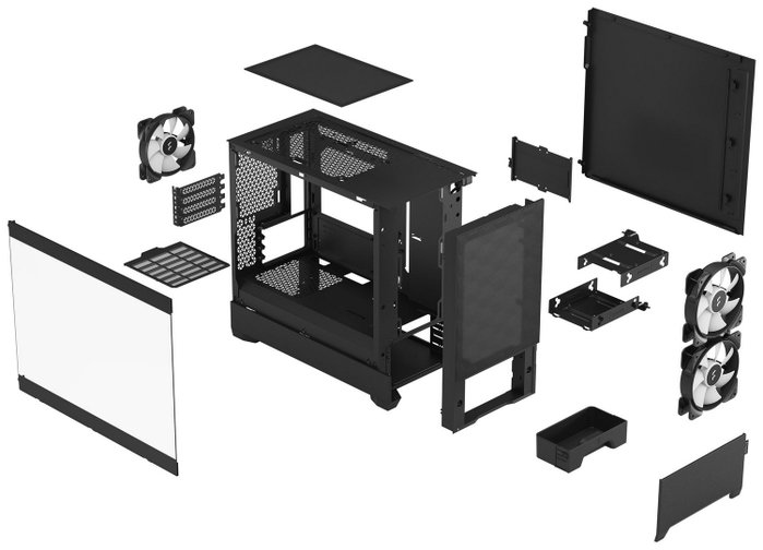 Fractal Design Pop Mini Air RGB Black TG Clear Tint - Caja Mini Torre micro-ATX, Cristal Templado, Negro Fractal Design Pop Mini Air RGB Black TG Clear Tint - Caja Mini Torre micro-ATX, Cristal Templado, Negro