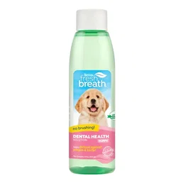 TropiClean Fresh Breath Solucion Higiene Dental Cachorros 473 mL